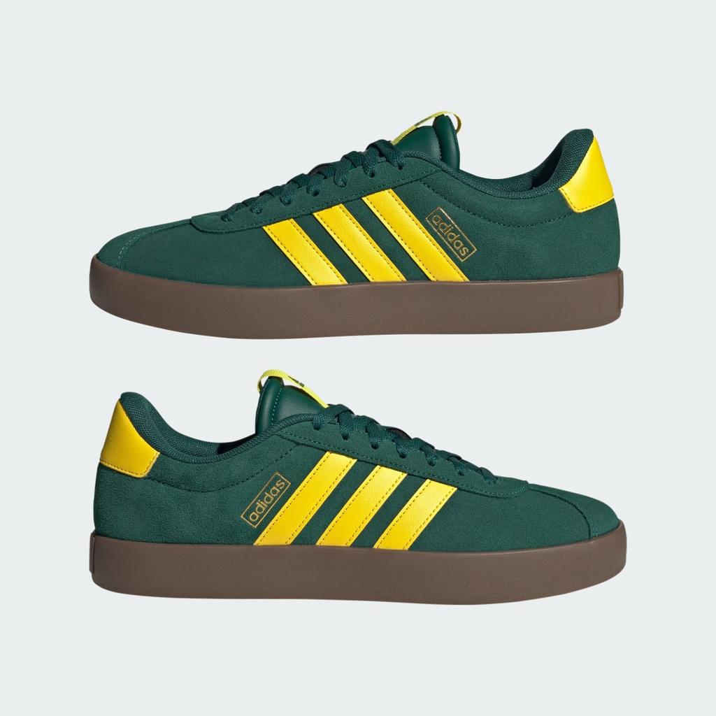 adidas VL COURT 3.0 JP7535 Unisex Sportswear Sneakers Collegiate Green / Yellow / Gold Metallic