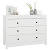 Side Cabinet White 100x40x72 Cm Solid Pine Wood