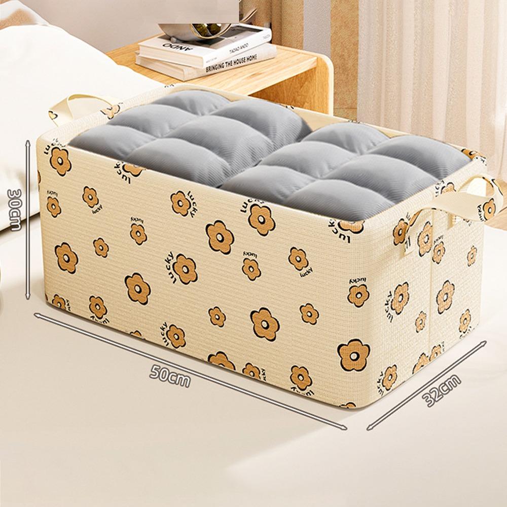 Zesílený látkový úložný koš Ocelový rám Organizér do skříně Úložný box na oblečení Svetr
