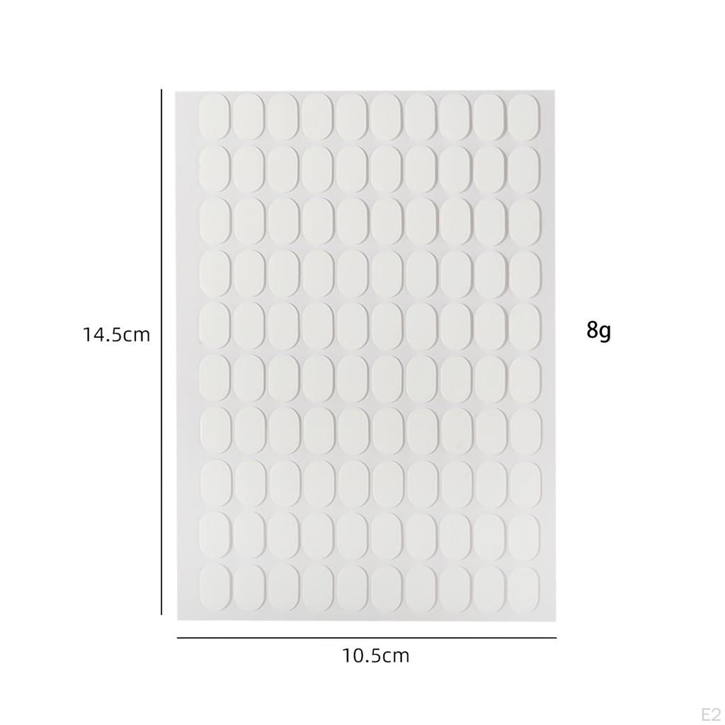 5 Sheets Sticky Double Sided Tape/ Transparent/ Side Glue Nail Stickers for Art Practice