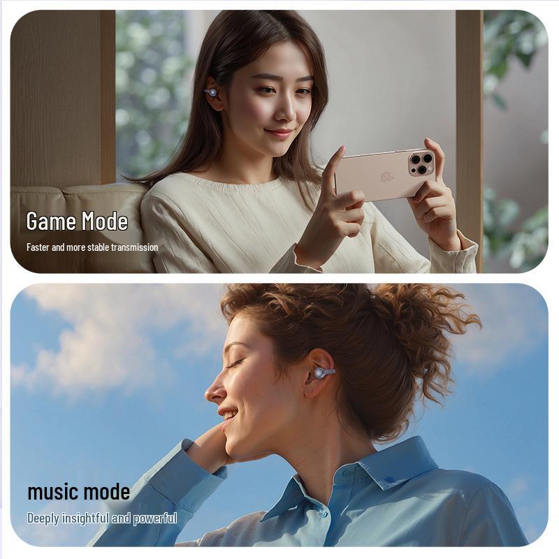 Q71 Premium Bluetooth Ear Clip Earphones: Noise-Cancelling, Wireless, Ultra-Long Battery Life