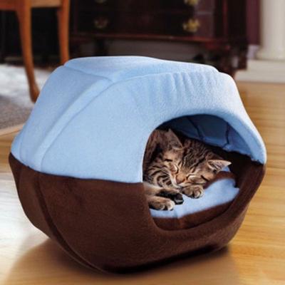 Winter Cat Dog Bed House Foldable Soft Warm Animal Puppy Cave Sleeping Mat Pad Nest Kennel Pet