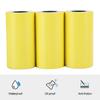 3PCs Sticker Thermal Paper Waterproof Anti‑Friction Anti‑Oil 56MM for Peripage Printer(Yellow )