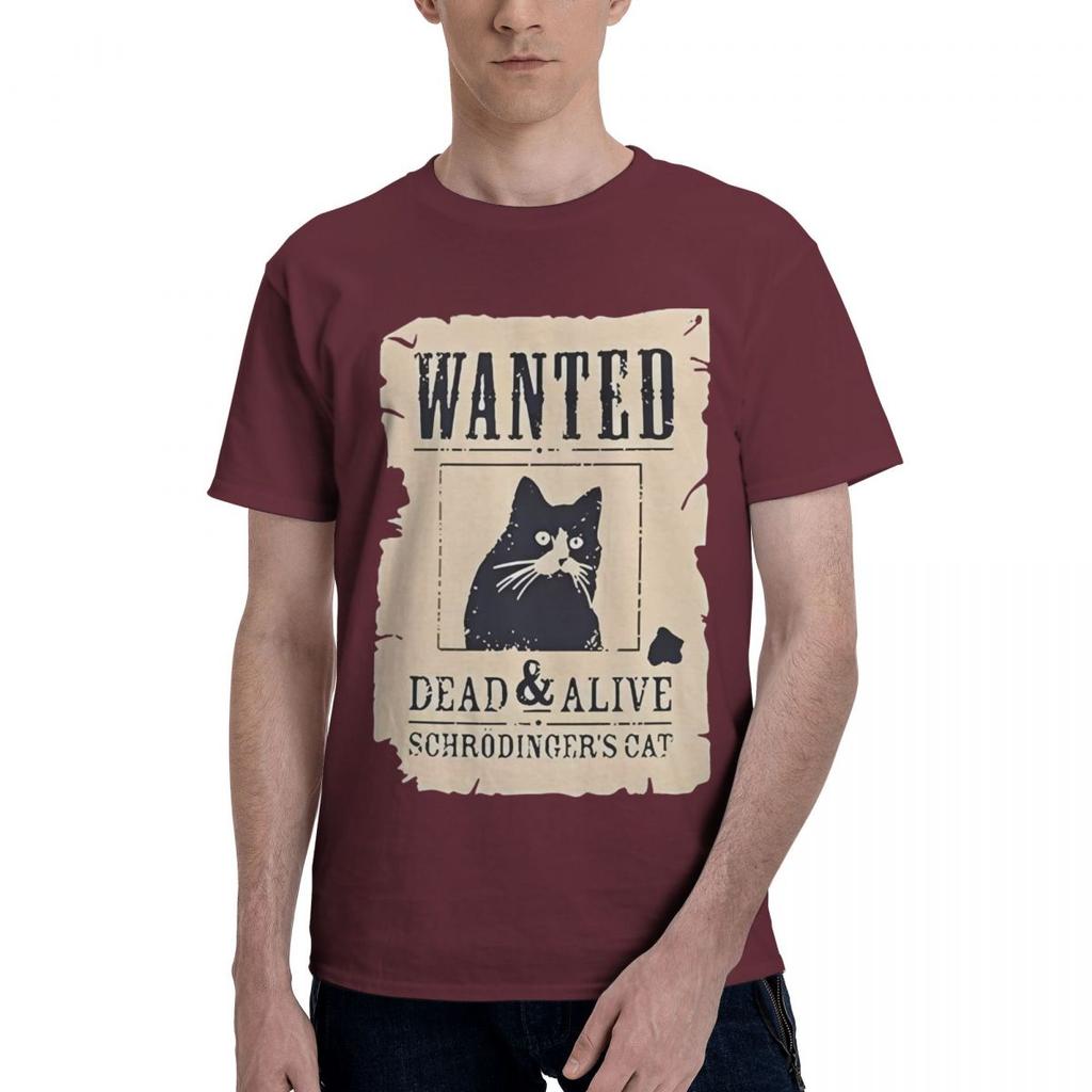 Funny Schrodingers Cat 100 Cotton Casual Breathable Confortable Manga Funny Ugus TShirts Clothes Men