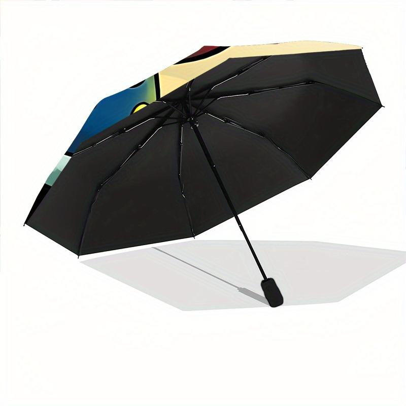 Mario Adventure Automatic Folding Cute Umbrella - Lightweight, Retractable Design with 8-Rib Durability, Perfect for Outdoor Adventures, Fas