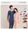 Red Beans Couples' Pure Cotton Thermal Underwear Set - Thin Sweater & Pants for Men and Women, Perfect for Autumn and Winter.