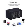 ZEYUAN Audio Switcher 3.5mm 2 In 1 Out  1 In 2 Out AB Switch Stereo Audio Splitter Box Distortion-Free 3.5mm Jack for Switching Between Computer