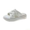 Fashion 2025 New Cross Cool Slippers Female Woven Open Toed Outdoor Slippers Casual Round Toe Beach Women's Shoes Fashion Hollow Slipper