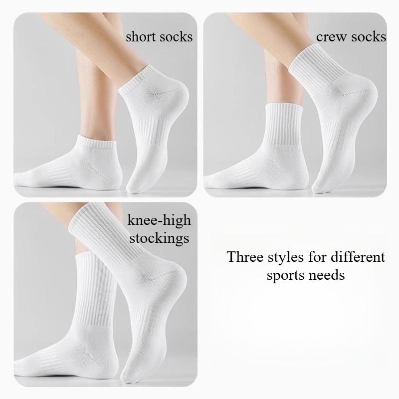5 Pairs of 100% Cotton Socks for Men and Women, Thin Mid-calf Socks for Summer, Sweat-absorbent and Odor-resistant Pure Cotton Men's Socks