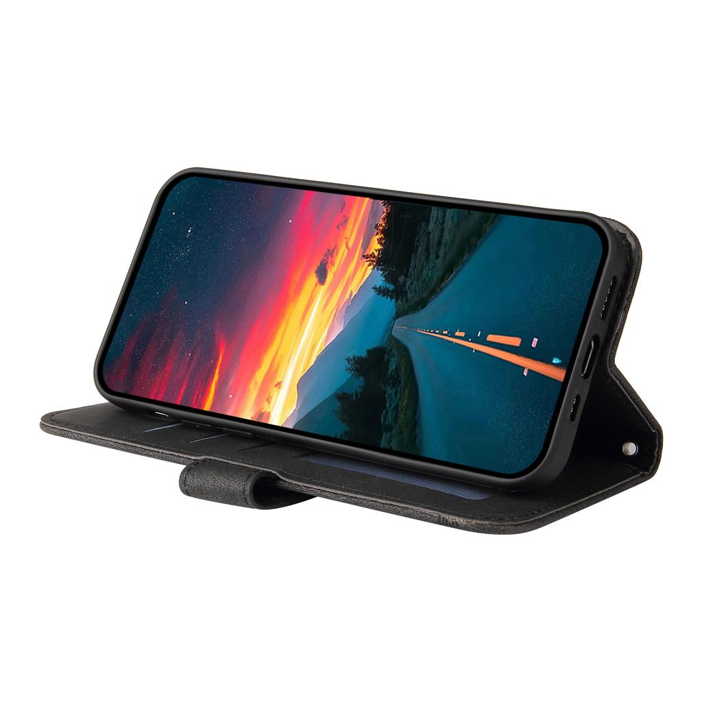 Für Oppo A5 Pro 5G/A5 Vitality Edition Leder-Brieftaschenhüllen Hautgefühl Handyhülle Ständer mit Riemen