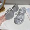 Thick-soled Heightening Casual Not Tired Foot Slippers 2025 Summer New Fashion Versatile One-word Belt Sandals Women