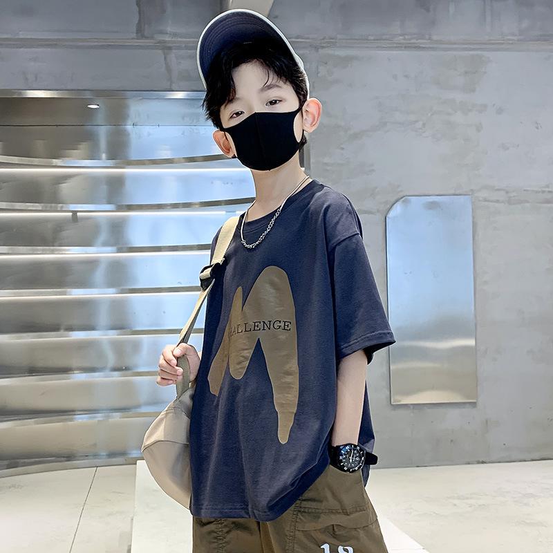 Boys' Cotton Short Sleeve Top - Cool Round Neck Summer T-shirt