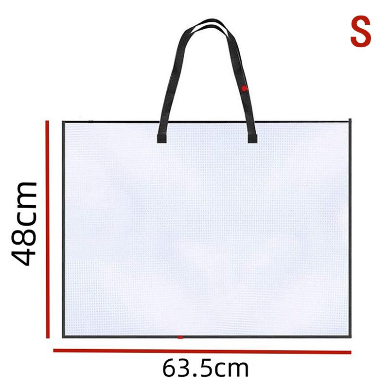 Transparent File Bag Drawing Board Bag Work Storage Bag Large Poster Storage Bag Handbag Art Stationery Organization