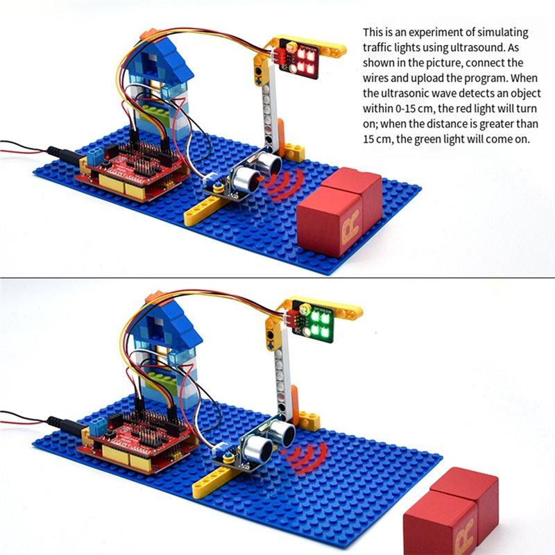 Ultrasonic Module For Arduino For Legos DIY Electronic Building Blocks Compatible Adapter