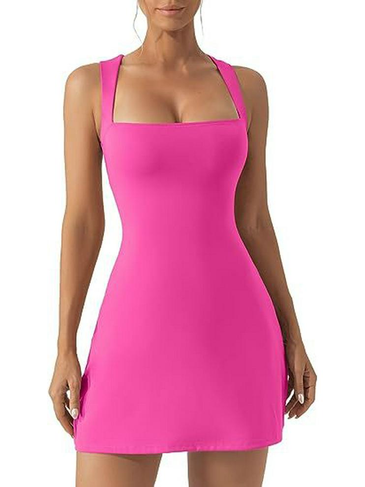 

Однотонное облегающее платье на бретельках Extra Large яркий розовый