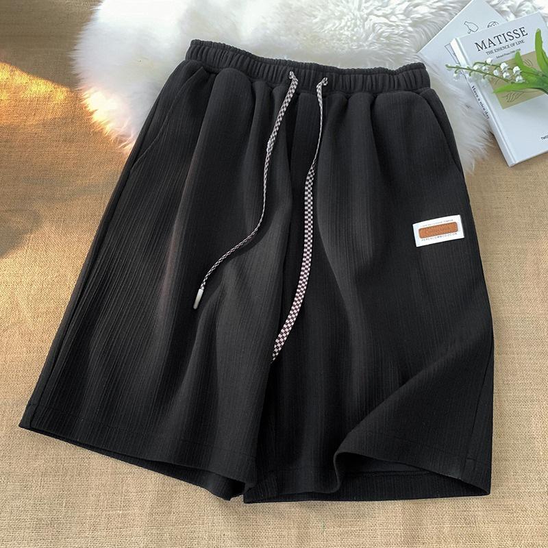 Nieuwe Zomer Vijfpuntsbroek IJszijde Casual Sportbroek voor Dames Drapé Losse Slim Wijde Pijpen Broek Kleine Shorts L