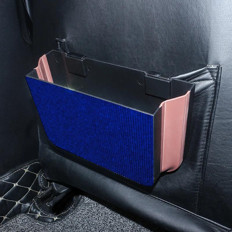 Shiny Diamond Crystal Car Seat Back Storage Bag Hanging Folding Storage Bag Organizer Necessities Car Interior Accessories