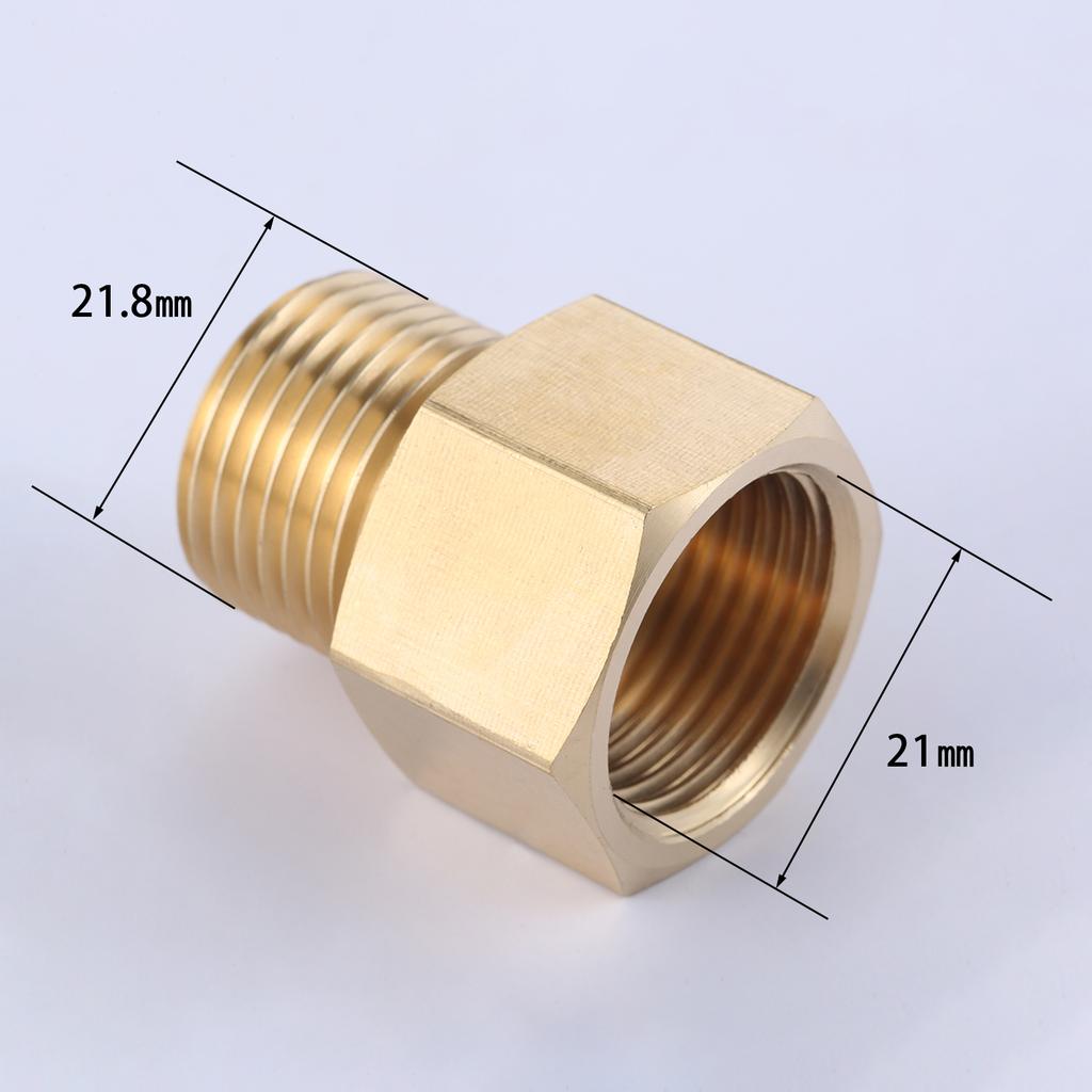 Mässingsgasadapterkonverterare W21.8 till G5/8 eller G5/8 till W21.8 cylinderregulatorkontakt för cylinder till akvarium CO2-regulator