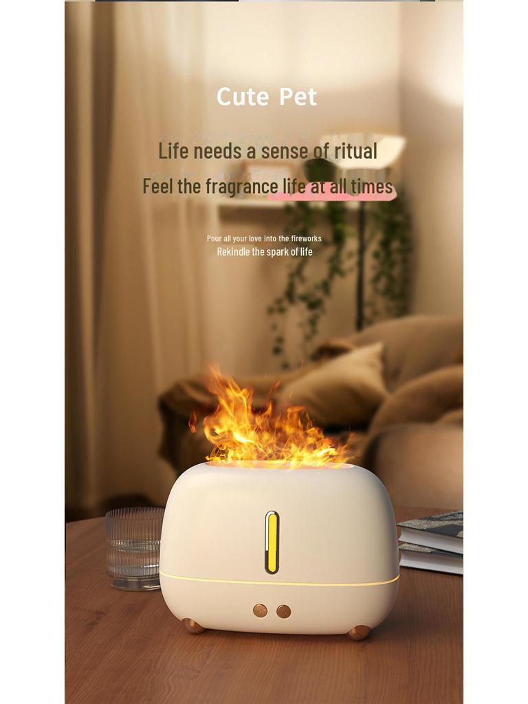 2023 USB Flame Humidifier: Large Mist Aromatherapy Machine for Home and Bedroom