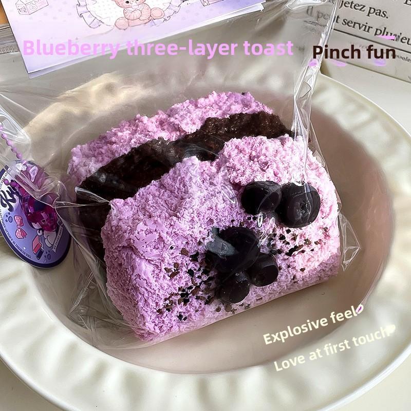 Food Grade Silicone Stress Toy With Toast Design For Kids And Teens