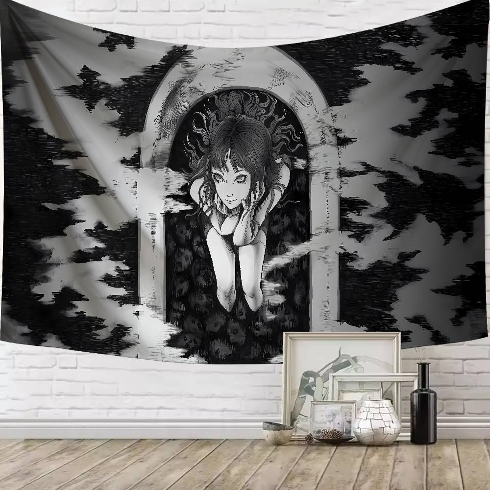 

Horror Pretty Girl Anime Tomie Kawakami Tapestry Living Room Bedroom Gamer Room Decoration Large Luxury Tapestry 74x94cm(29x37in)