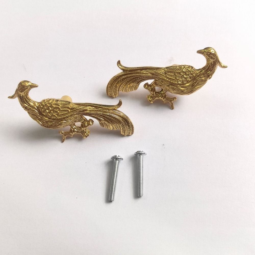 Brass Drawer Handle with Screw Cabinet Handle Premium Wardrobe Handle Drawer Application