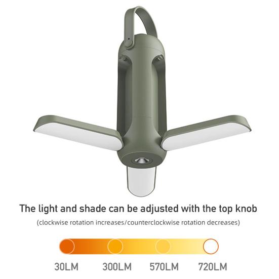 Rechargeable Camping Lantern Wide-Range Beam Super Bright High Lumens Outdoor LED Flashlight Foldable Lantern