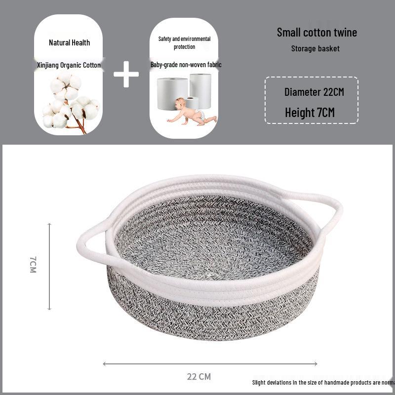 Cotton Rope Woven Laundry Hamper & Storage Basket, Large Capacity, Foldable for Clothes, Toys, and Sundries.