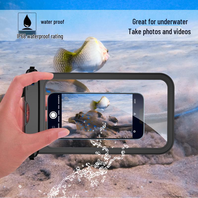 9-Inch Waterproof Phone Pouch - Submersible, Touchscreen-Compatible Case for Outdoor Use