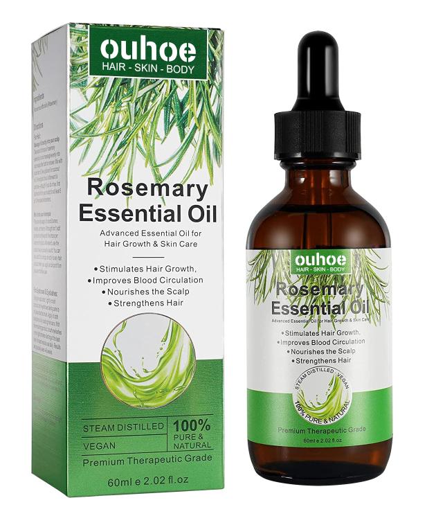 

OUHOE Rosemary Hair Growth Oil 60ml - Prevents hair loss, strengthens hair, promotes hair growth, moisturizes and repairs damaged hair roots