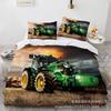 3D Polished Home Textile Bedding Tractor Three-Piece Digital Printing Quilt Cover Bedding