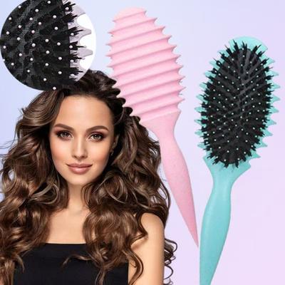 Curl Defining Brush Anti-static Soft Bristles Scalp Massage Air Cushion Comb Curly Hair Shaping Styling Detangling Brush Women Hairdressing Tool
