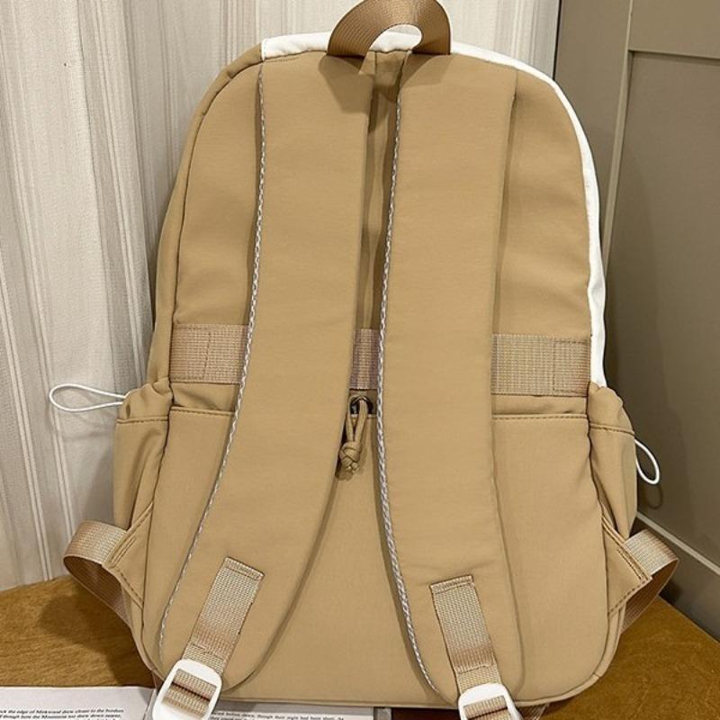 The New Schoolbag Is High-value, Fresh and Sweet Backpack, Female Contrasting Color Splicing, Light Spring Outing, and Large-capacity Backpack.