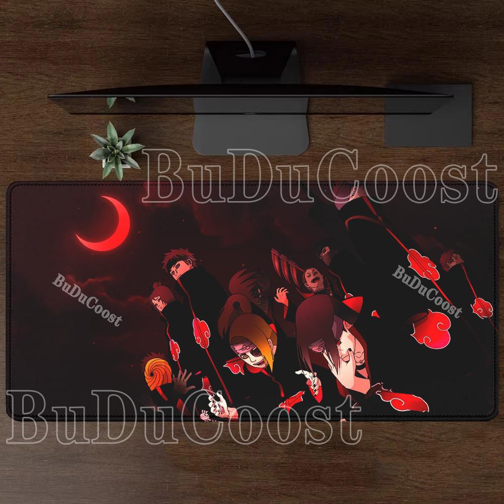 HD Printing Aakatsuki Naruto Mouse Pad Gaming Office Accessories Computer Keyboard Anime Non-slip Desk Mat Overlock XXL Mousepad