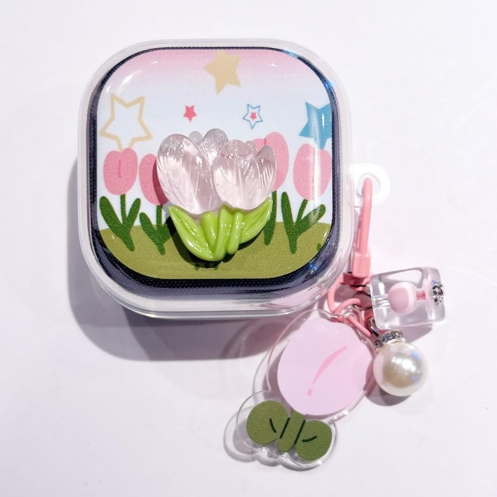 Butterfly Flower Earphone Case For Samsung Galaxy Buds 4 Pro Buzz 4 Pro Cover Rabbit Star Puppy TPU PC Headphone Accessories