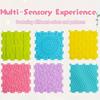 6pcs Square Silicone Finger Pressure Plate For kids Vibrant Sensory Bath Mats Non Slip Interlocking Square Floor Mats  Massage