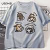 Adorable and Fun Coffee Cat T Casual Wear Features a Loose Shortsleeve Design with a Humorous Cat Motif Ideal for Cat Lovers