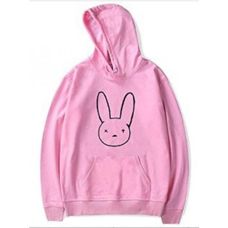 Unisex Hooded Sweatshirt Bad Bunny Inspired Casual Fall Pullover With Letter Print