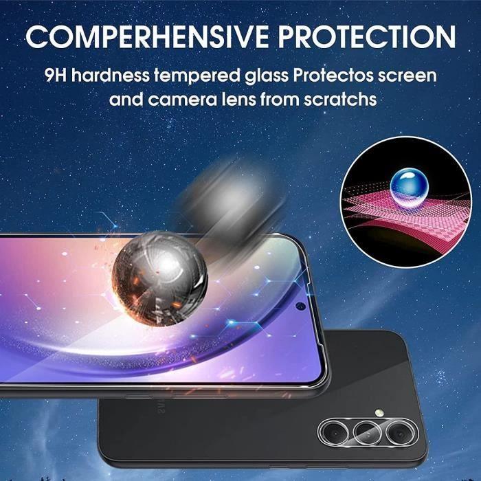 Film de Protection Verre trempé - BOOLING - pour Samsung Galaxy A54 5G - 2 verres écran - 2 vitres caméra