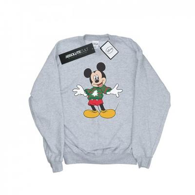 Mens Mickey Mouse Christmas Jumper Stroke Sweatshirt