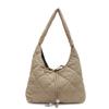 Women's Shoulder Bag with Standard Diamond Stitching Large Capacity Solid Bag