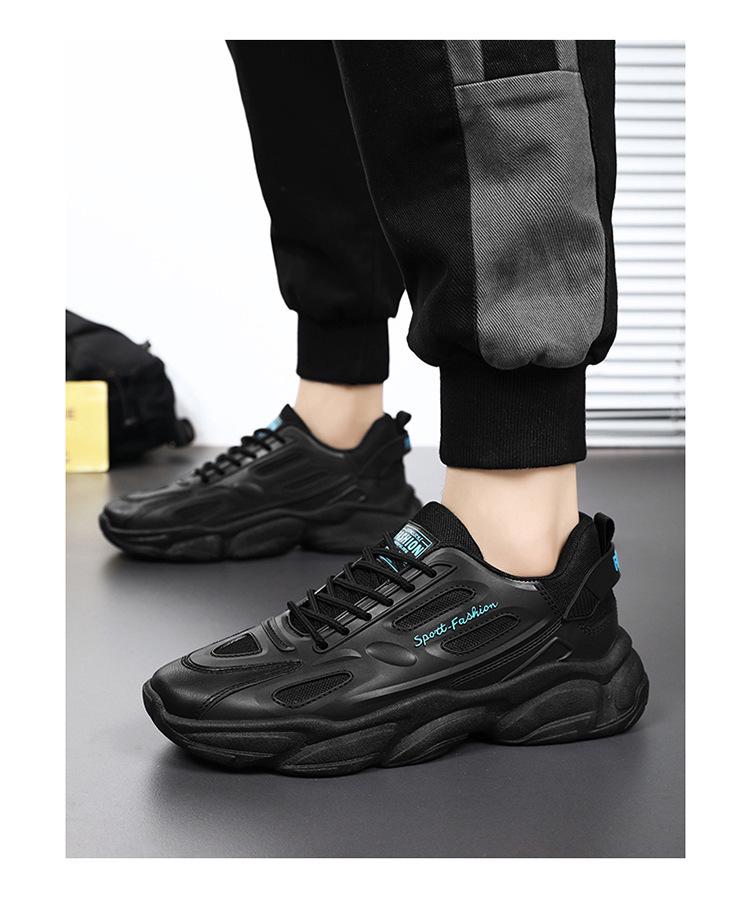 Men's Autumn Breathable Mesh Sneakers - Korean Style, Trendy, Thick Sole, Versatile Casual Running Shoes