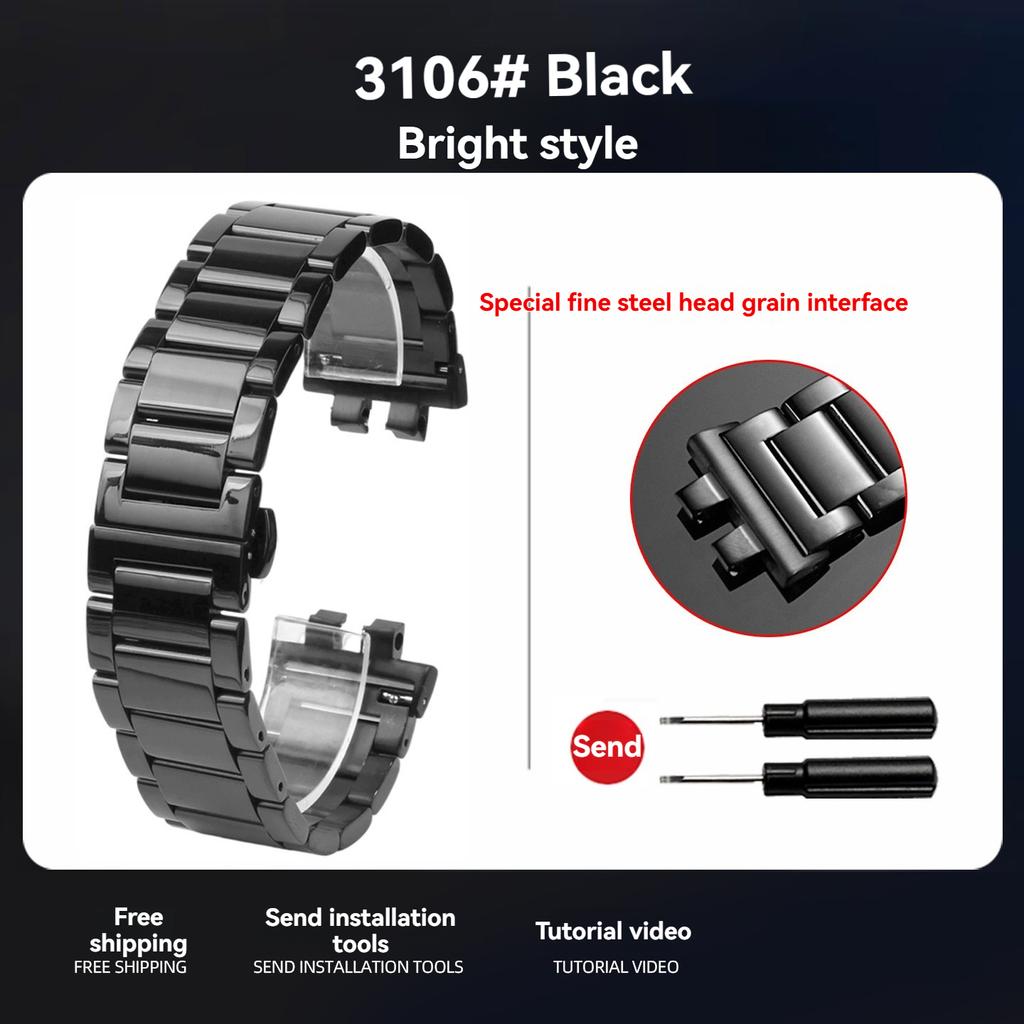 B5000 Small Silver Nugget metal watchband case For Casio 3459 G-SHOCK GMW-B5000 modified Stainless steel Watch Strap accessories