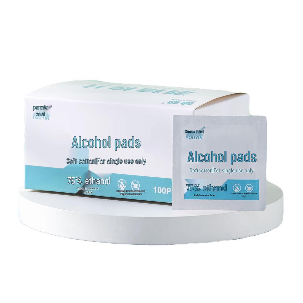Alcohol Wipes 75% - 100 Count: No-Wash Disposable Pads for Students and Children, Ideal for Screen Cleaning