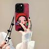 Applicable To Apple 17promax Mobile Phone Case iPhone16 Oil Painting Girl Chain 15 Huawei 14 Silicone Anti-drop 13