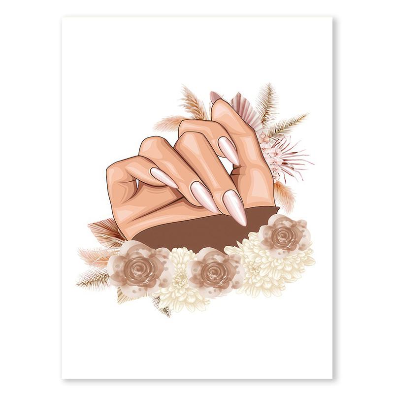 Personalizované laky na nehty Technologické tvary Malování na stěnu Malba na plátno Severská móda Plakáty a tisky Obrázky pro výzdobu salonu krásy