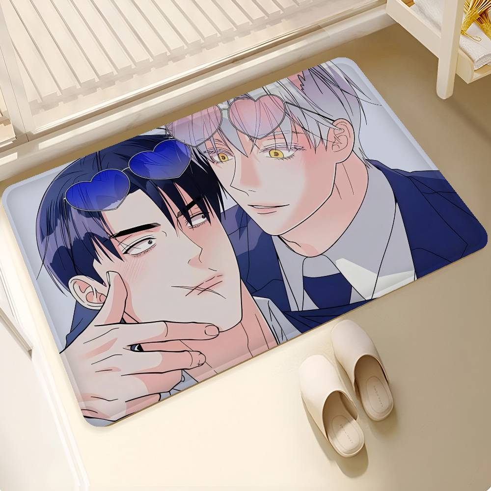 

So Lovely You Manga Door Mat Anti-slip Absorb Water Long Strip Cushion Bedroon Mat Bedside Mats 50x80cm