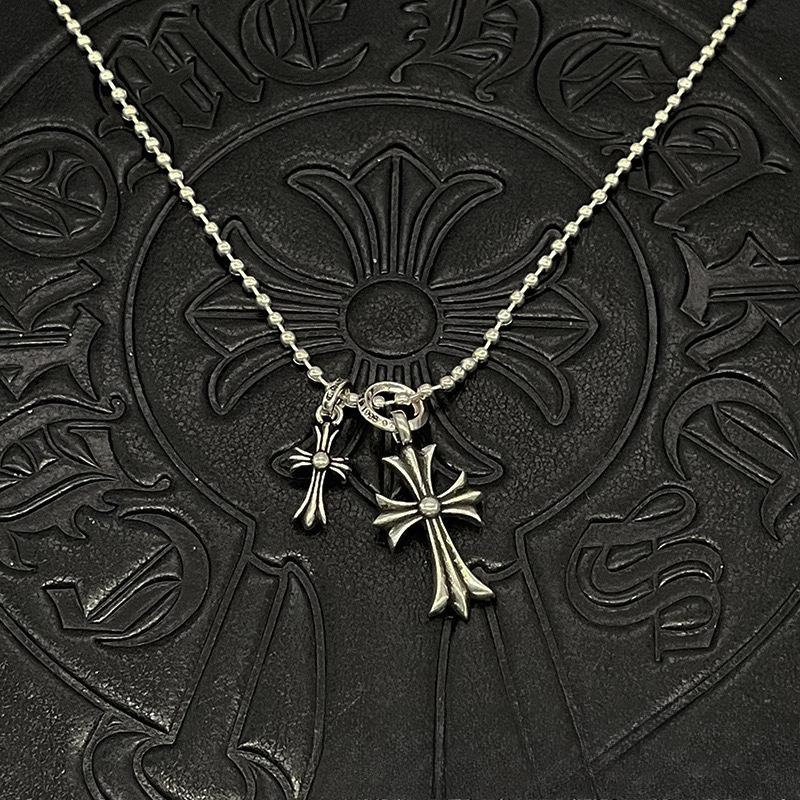 Collier Bijoux Sans Diamant Taille Collier Double Croix