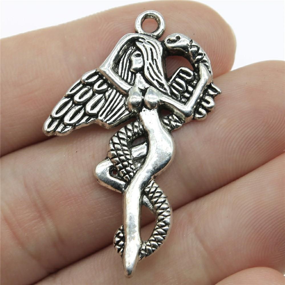 20pcs Animal Snake Charms Cobra Pendant For Jewelry Making DIY Crafts Making Findings Handmade Tibetan Jewelry