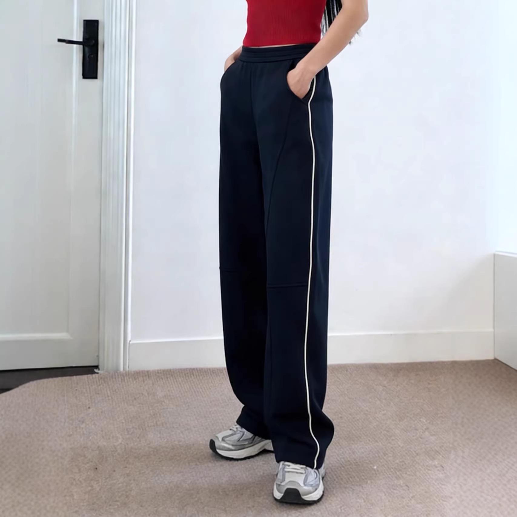 

New Women s Relaxed Fit Tapered Sweatpants with Elastic Waist - In Stock 2026 Medium темно-синий